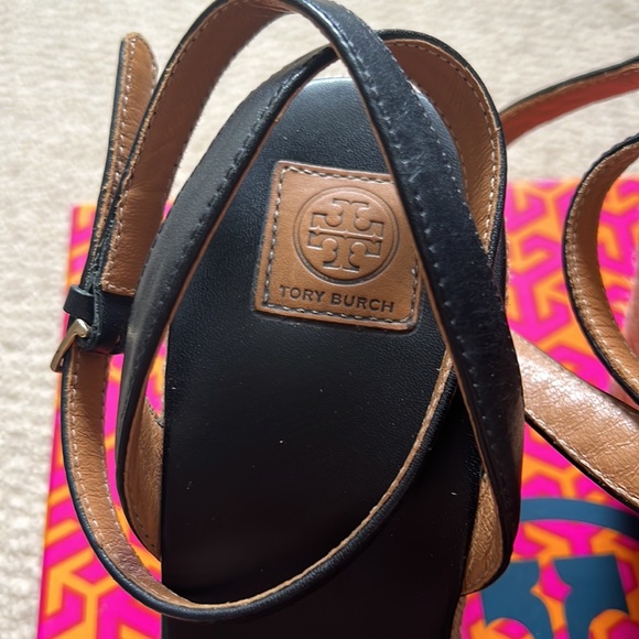 Tory Burch Landon Wedge Espadrille Nappa Leather - Picture 5 of 9